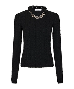 Rabanne Chain-Detail High Neck Jumper