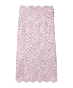 Paco Rabanne Scalloped Edge Midi Lace Skirt