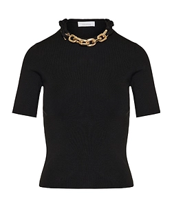 Rabanne Chain Detail Knitted Top