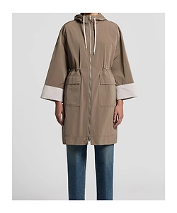 Peserico Drawstring Hooded Coat