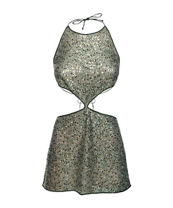 Decorative Hollowout Mini Dress