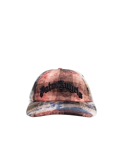 Palm Angels Logo Embroidered Checked Baseball Cap