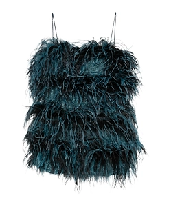 OsÉRee Plumage Feather Mini Dress