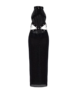 OsÉRee Cut-Out Lurex Maxi Dress