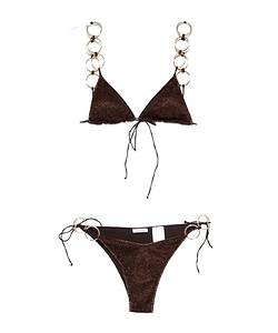 Lace-Up Bikini Set