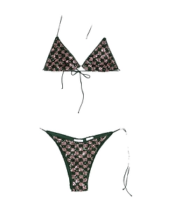 Lace-Up Bikini Set