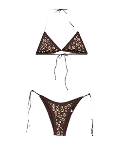 OsÉRee Embellished Triangle Bikini