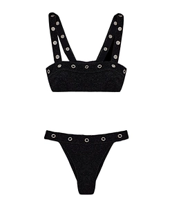 OsÉRee Grommet Bandeau Bikini Set