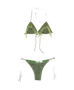LumiÈRe 20S Pearls Beaded Bikini Set