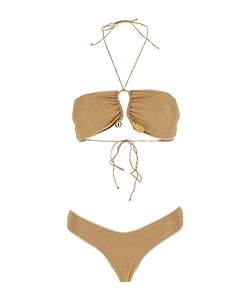 OsÉRee Lurex Bandeau Bikini Set