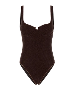 OsÉRee Lurex Thread One-Piece Swimsuit