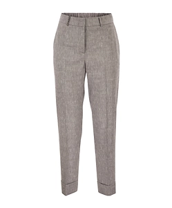 Peserico Straight-Leg Cuffed Pants
