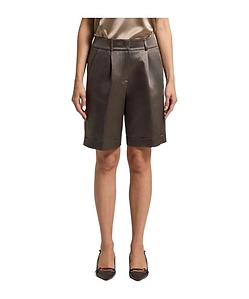 Pleated Turn-Up Shorts