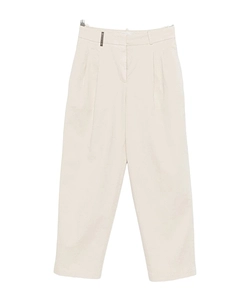 Pleated Cropped Trousers