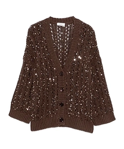 Sequin Button Knitwear