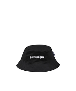 Palm Angels Kids Logo Embroidered Bucket Hat