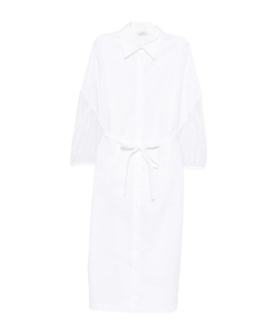 Shirt Dress With Organza Sleeves