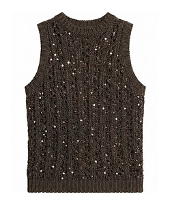 Sequinned Cotton Top