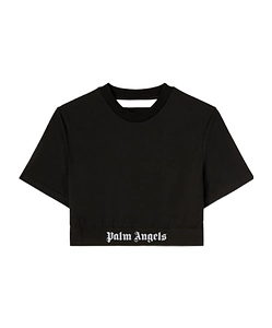 Palm Angels Logo Tape Cropped Top
