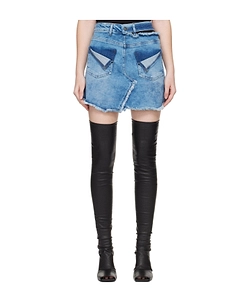 Reversed Denim Mini Skirt