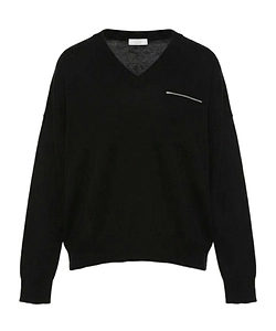 V-Neck Long-Sleeve Sweater