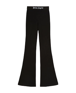 Palm Angels Logo Waistband Flared Leggings