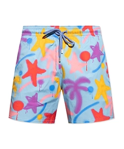 Palm Angels X Vilebrequin Graphic Printed Swim Shorts
