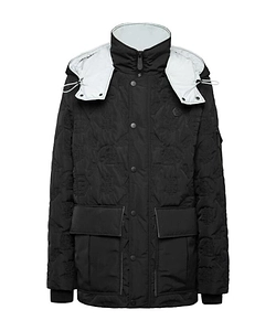 Hooded Logo Embroidered Cotton Suit