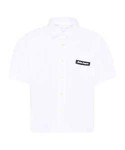 Palm Angels Kids Logo-Patch Buttoned Shirt