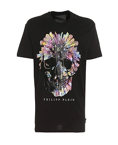 Skull-Appliqué T-Shirt