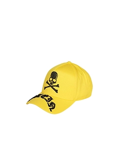 Skull-Print Detail Baseball Cap