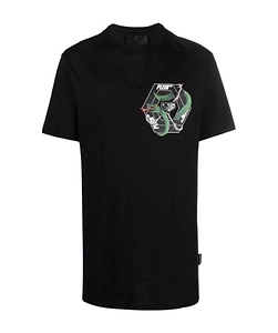 Snake-Print Short-Sleeve T-Shirt