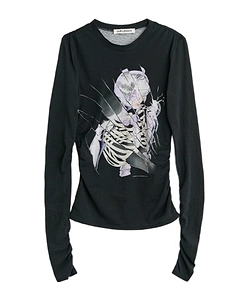 Our Legacy Strain Ruched Long Sleeve T-Shirt