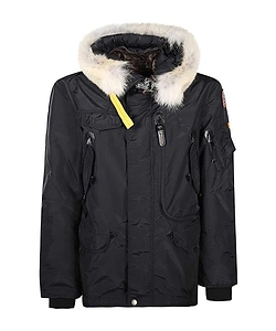 Fur-Trimmed Hooded Down Jacket