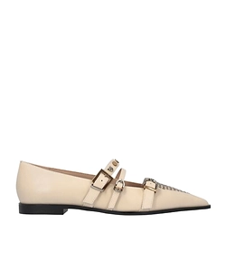 Pinko Embellished Pointed-Toe Flat-Shoes