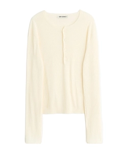 Our Legacy Fine Henley Ribbed-Knit T-Shirt