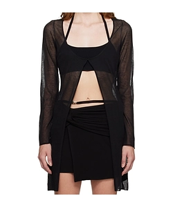 Cut-Out Semi-Sheer Top