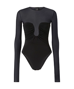 Pinko Long-Sleeved Sheer Bodysuit