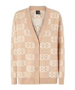 Pinko Love Birds Intarsia Knitted Cardigan