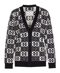 Pinko Love Birds Intarsia Knitted Cardigan