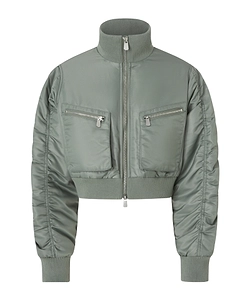 High-Neck Zip-Front Jacket