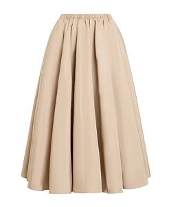 Patou Gathered Midi Skirt