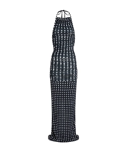 Patou Ruched Polka-Dot Dress