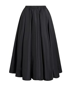 Elasticated-Waist Midi Skirt