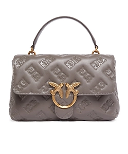 Pinko Love Birds Debossed Chained Satchel Bag