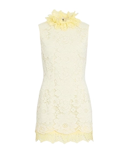 Lace Ruffled Mini Dress
