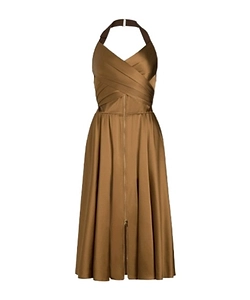 Pleated Midi Dress