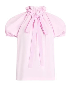 Ruffled Tie-Fastening Top