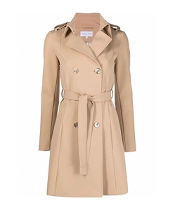 Patrizia Pepe Double-Breasted Belted Trench Coat