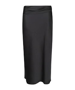 Patrizia Pepe Draped Satin Midi Skirt